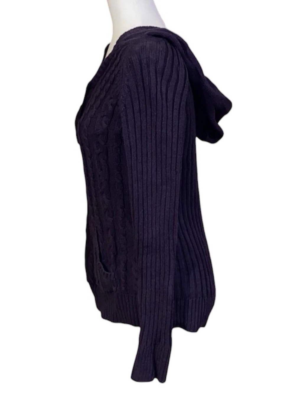 Sonoma Purple Sweater With Hood & Kangaroo Pocket - Picture 3 of 6